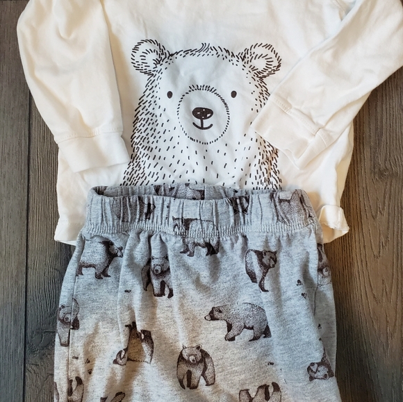 18M Brown Bear Tee And Harem Pants - Picture 2 of 3